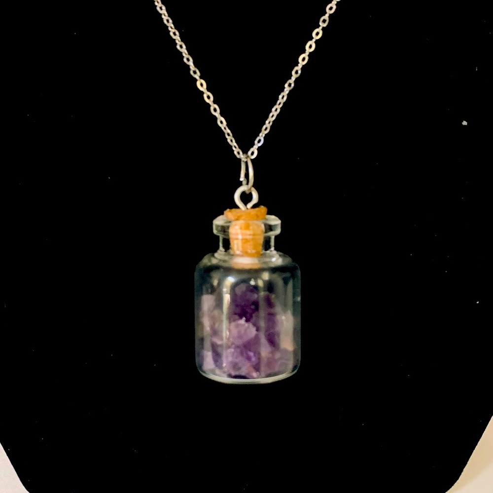 Amethyst crystal necklace